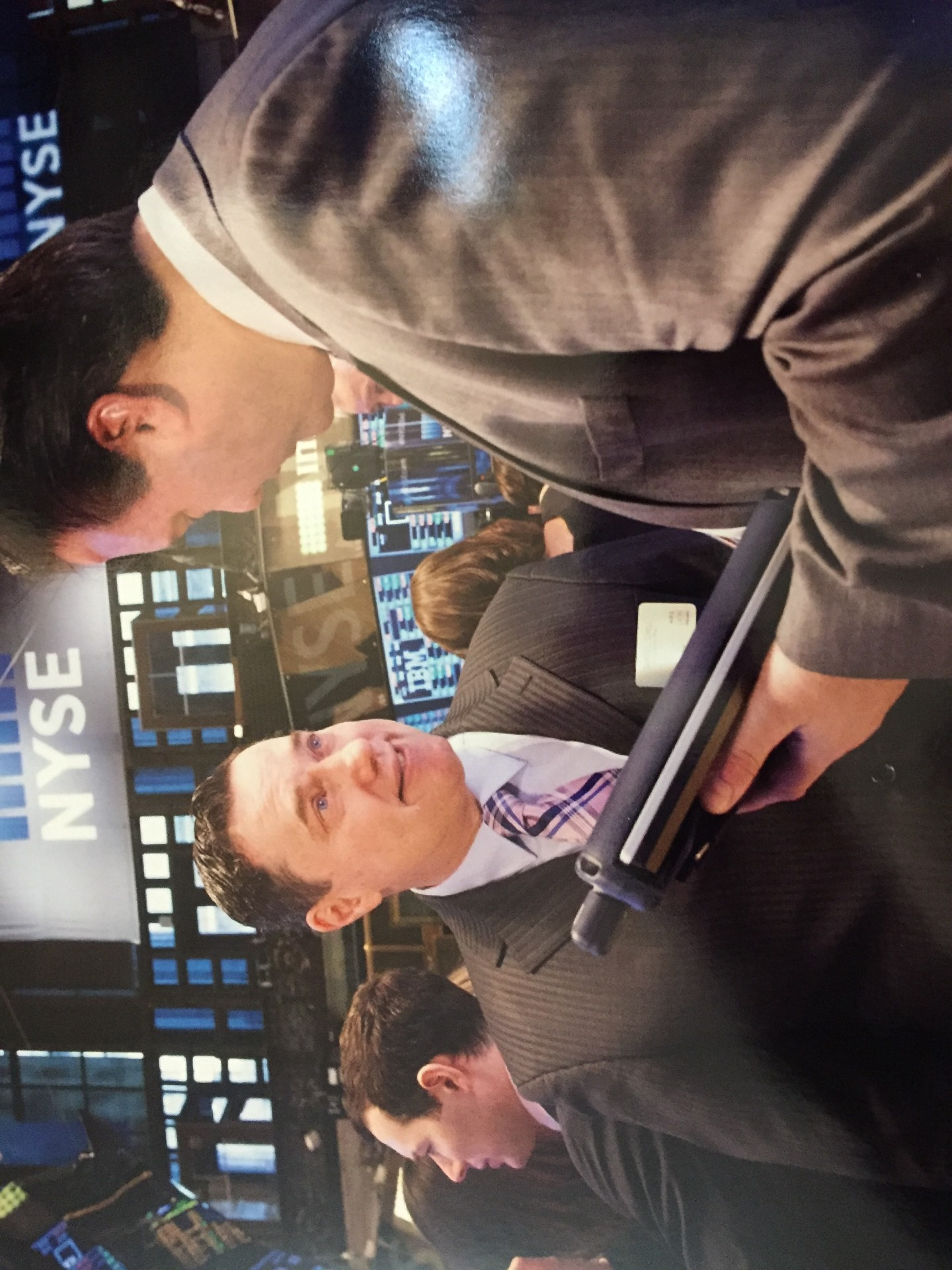Jim Copell speaking with Tony Suttora on the floor of the New York Stock Exchange